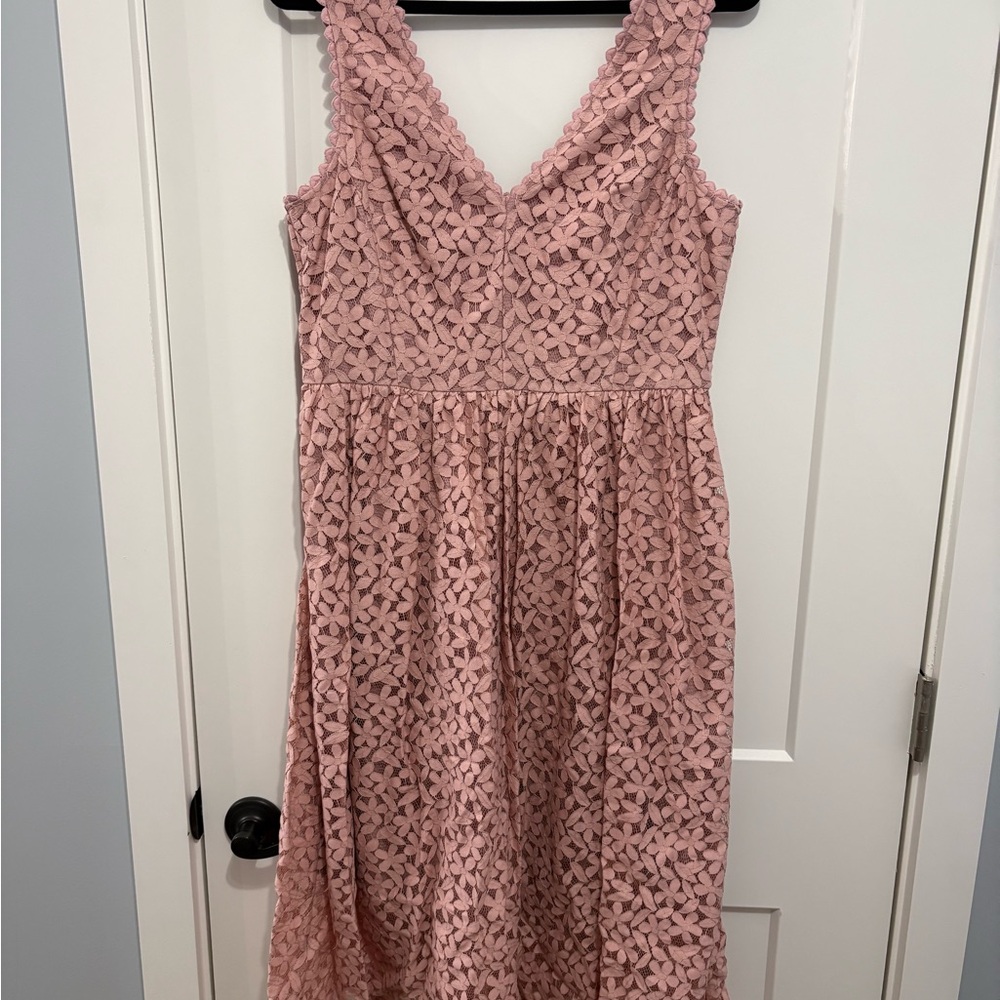 Kate Spade Blush Pink Floral Midi Dress